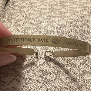 Gold tone Protection Power Prosperity Bracelet